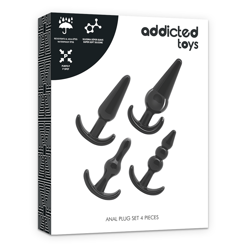 ADDICTED TOYS - SET DI 4 TAPPI ANALI - ADDICTED TOYS | Lingerie Harness Boutique