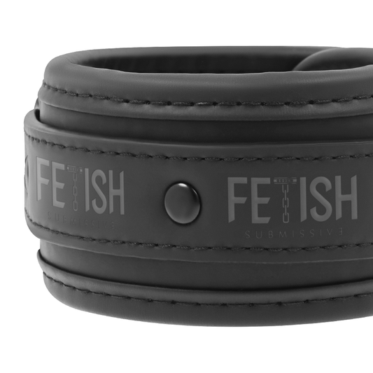 FETISH SUBMISSIVE - POLSINI ALLA CAVIGLIA IN PELLE VEGANA CON FODERA IN NOPRENE - FETISH SUBMISSIVE BONDAGE | Lingerie Harness Boutique