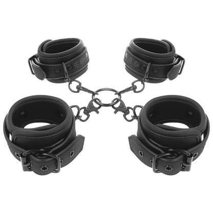 FETISH SUBMISSIVE - NOPRENE LINING HAND AND ANKLE CUFFS SET