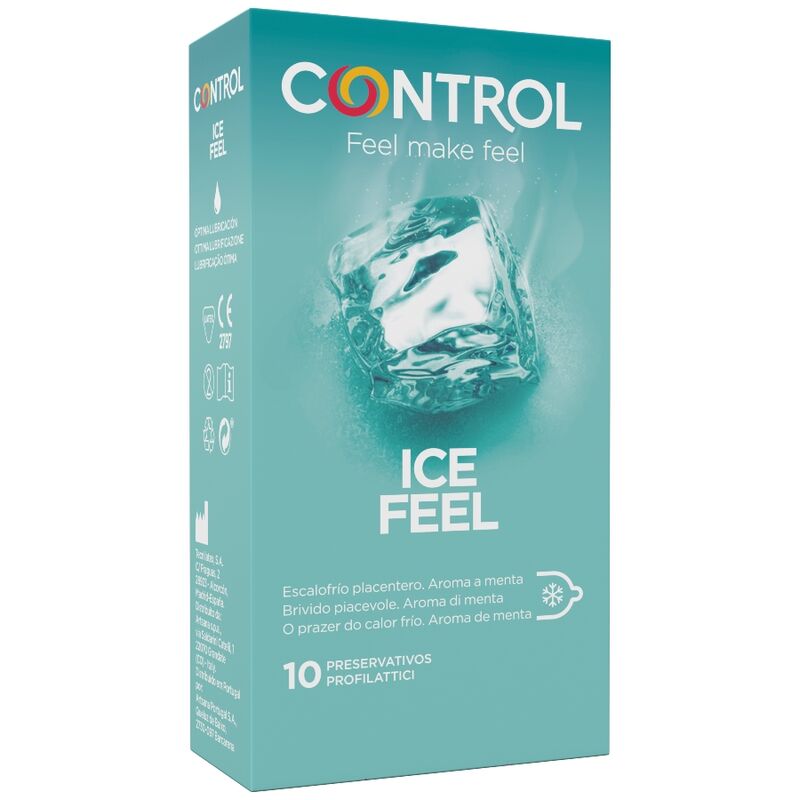CONTROL - EFFETTO ICE FEEL COOL 10 UNITÀ - CONTROL CONDOMS | Lingerie Harness Boutique