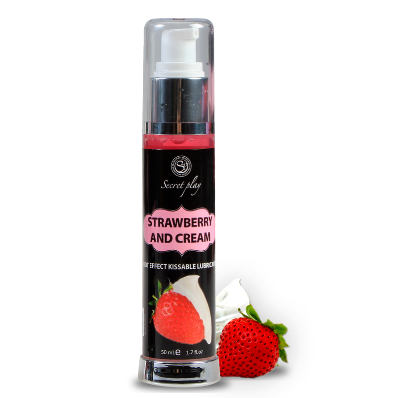 SECRETPLAY - LUBRIFICANTE 2-1 EFFETTO CALORE FRAGOLA E CREMA 50 ML - SECRETPLAY COSMETIC | Lingerie Harness Boutique