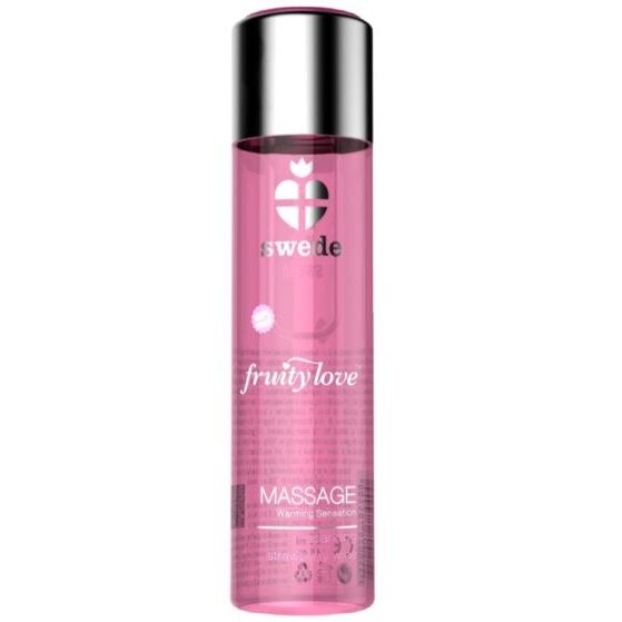 SWEDE - FRUITY LOVE HEAT EFFECT OLIO FRAGOLE CON CHAMPAGNE 60 ML - SWEDE | Lingerie Harness Boutique