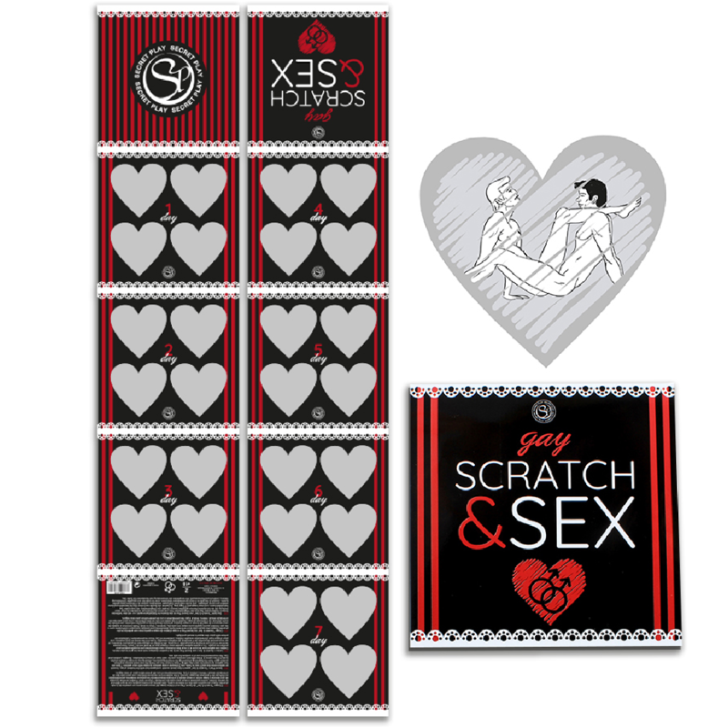 SECRETPLAY - GIOCO GRATTA E SESSO PER COPPIE GAY (ES/EN/FR/PT/DE) - SECRETPLAY 100% GAMES | Lingerie Harness Boutique