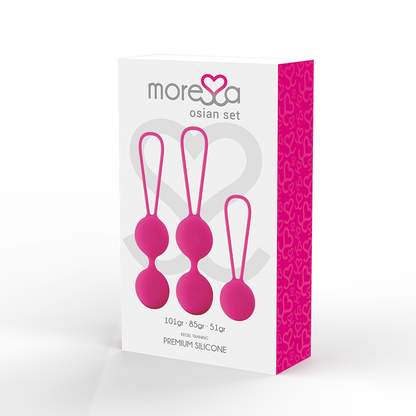 MORESSA - SET OSIAN PREMIUM SILICONE PINK (Osian One - 51 g | Osian Two - 101 g | Osian Three 85 g)