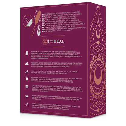 RITHUAL - PRIYA EGG TELECOMANDO G-SPOT + VIBRAZIONE - RITHUAL | Lingerie Harness Boutique