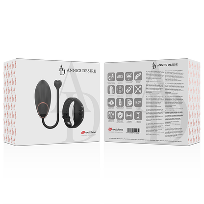 ANNE'S DESIRE - EGG TECNOLOGIA DI CONTROLLO REMOTO WATCHME NERO - ANNE´S DESIRE | Lingerie Harness Boutique