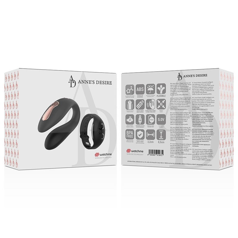 ANNE'S DESIRE - DUAL PLEASURE TECNOLOG A WATCHME NERO - ANNE´S DESIRE | Lingerie Harness Boutique