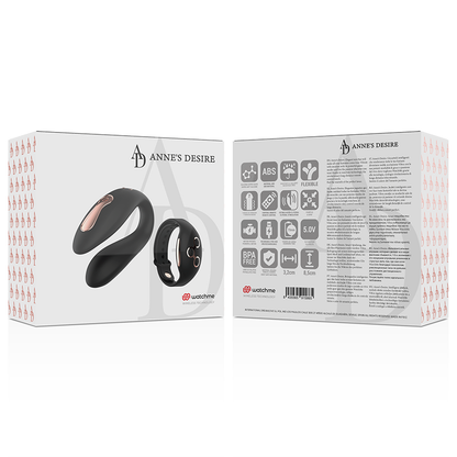 ANNE'S DESIRE - DUAL PLEASURE TECNOLOG A WATCHME NERO/ORO - ANNE´S DESIRE | Lingerie Harness Boutique
