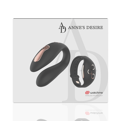 ANNE'S DESIRE - DUAL PLEASURE TECNOLOG A WATCHME NERO/ORO - ANNE´S DESIRE | Lingerie Harness Boutique