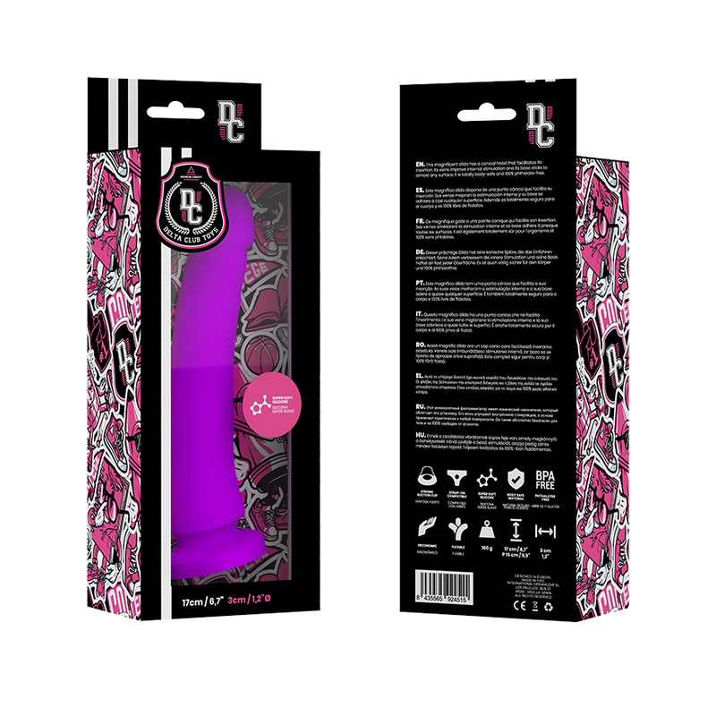 DELTA CLUB - TOYS DILDO MEDICO LILLA IN SILICONE 17 CM -O- 3 CM - DELTACLUB | Lingerie Harness Boutique