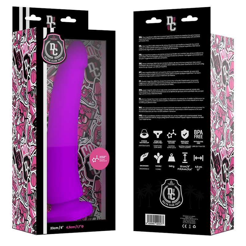 DELTA CLUB - TOYS DILDO MEDICO LILLA IN SILICONE 23 CM -O- 4.5 CM - DELTACLUB | Lingerie Harness Boutique
