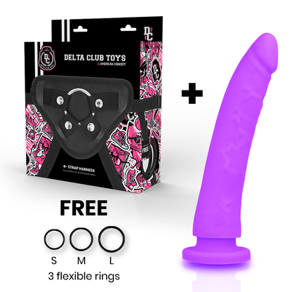 DELTA CLUB - TOYS ARNES + DONG SILICONE VIOLA 20 CM -O- 4 CM - DELTACLUB | Lingerie Harness Boutique