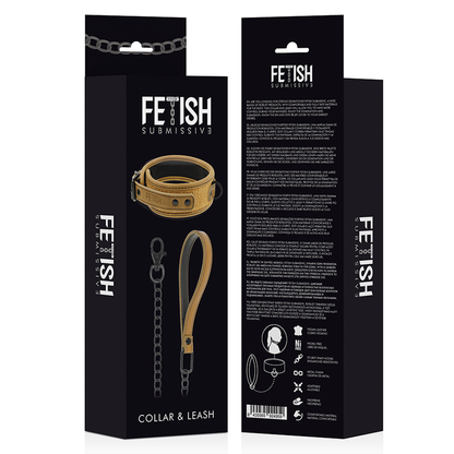 FETISH SUBMISSIVE ORIGIN - COLLANA A CATENA RIVESTITA IN NEOPRENE - FETISH SUBMISSIVE ORIGIN | Lingerie Harness Boutique