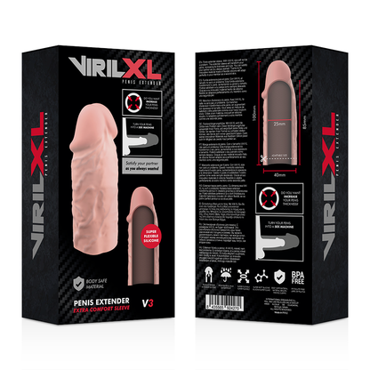 VIRILXL - ESTENSIONE NATURALE DEL PENE IN SILICONE LIQUIDO V3 - VIRILXL | Lingerie Harness Boutique