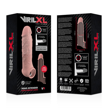 VIRILXL - ESTENSIONE NATURALE DEL PENE IN SILICONE LIQUIDO V9 - VIRILXL | Lingerie Harness Boutique