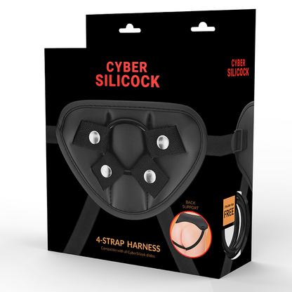CYBER SILICOCK - ARNÊS DE CINTA CYBER COM 3 ANÉIS GRTIS - CYBER SILICOCK | Lingerie Harness Boutique