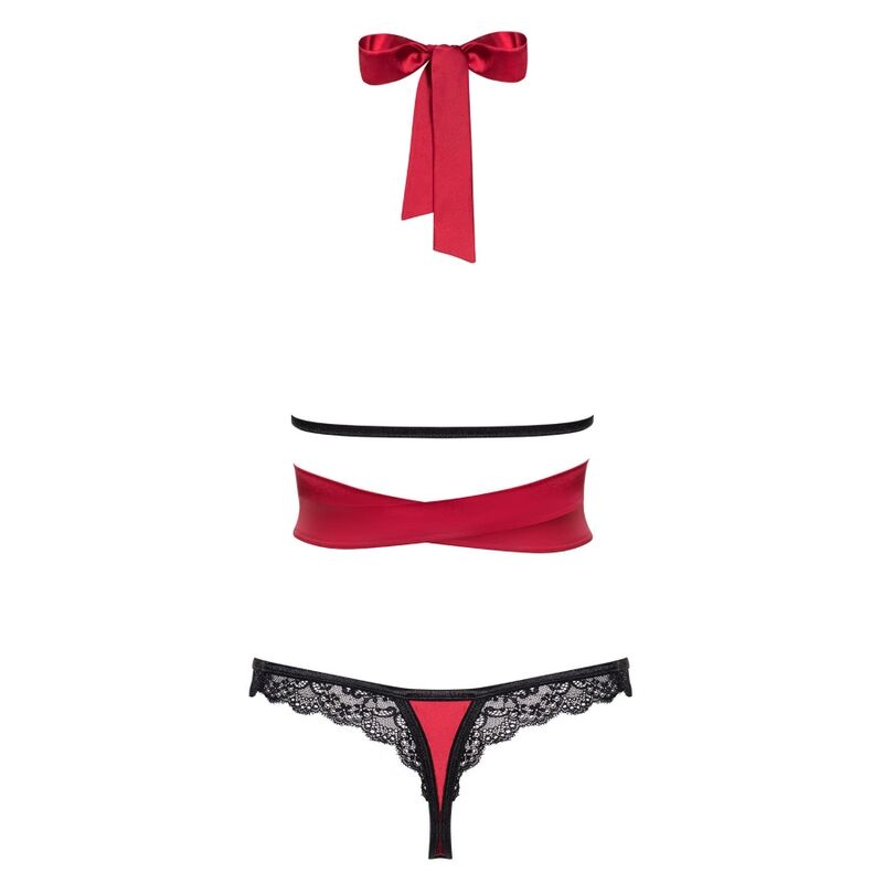 OBSESSIVE - SENSUELIA TWO PIECE SET RED XXL