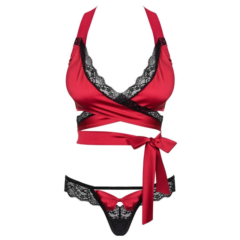 OBSESSIVE - SENSUELIA TWO PIECE SET RED XXL