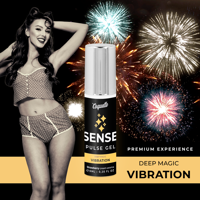 COQUETTE CHIC DESIRE - GEL VIBRANTE PULSE FRAGOLA PREMIUM LIQUIDO 6ML - COQUETTE COSMETICS | Lingerie Harness Boutique