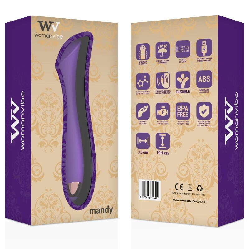 WOMANVIBE - VIBRATORE RICARICABILE IN SILICONE PUNTO "K" MANDY