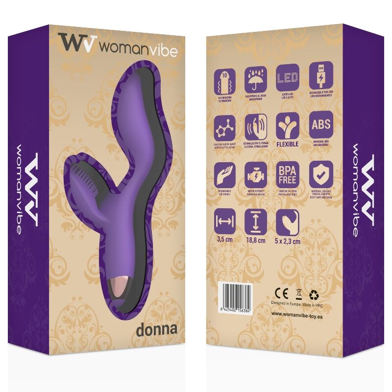 WOMANVIBE - VIBRATORE IN SILICONE RICARICABILE DONNA