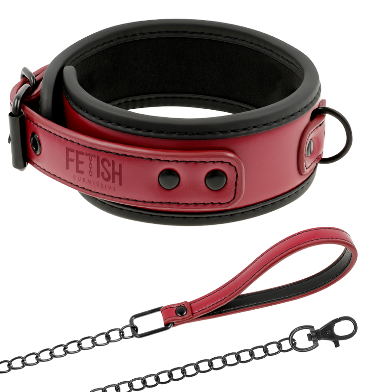 FETISH SUBMISSIVE DARK ROOM - COLLANA A CATENA CON FODERA IN NEOPRENE - FETISH SUBMISSIVE DARK ROOM | Lingerie Harness Boutique