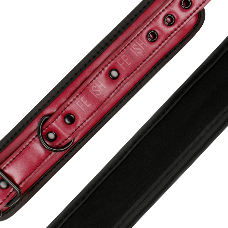FETISH SUBMISSIVE DARK ROOM - MANETTE VEGAN IN PELLE CON FODERA IN NEOPRENE - FETISH SUBMISSIVE DARK ROOM | Lingerie Harness Boutique