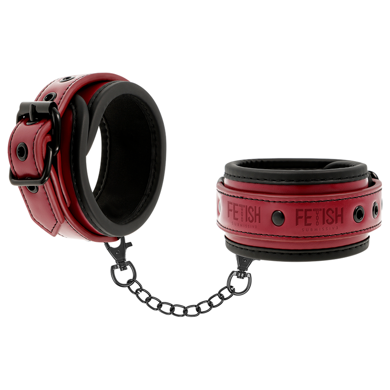 FETISH SUBMISSIVE DARK ROOM - MANETTE VEGAN IN PELLE CON FODERA IN NEOPRENE - FETISH SUBMISSIVE DARK ROOM | Lingerie Harness Boutique