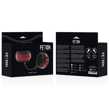 FETISH SUBMISSIVE DARK ROOM - MANETTE ALLA CAVIGLIA VEGAN IN PELLE CON FODERA IN NEOPRENE - FETISH SUBMISSIVE DARK ROOM | Lingerie Harness Boutique