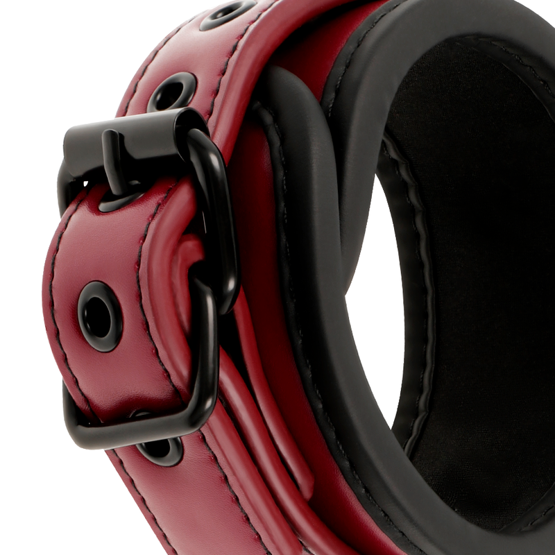 FETISH SUBMISSIVE DARK ROOM - MANETTE ALLA CAVIGLIA VEGAN IN PELLE CON FODERA IN NEOPRENE - FETISH SUBMISSIVE DARK ROOM | Lingerie Harness Boutique