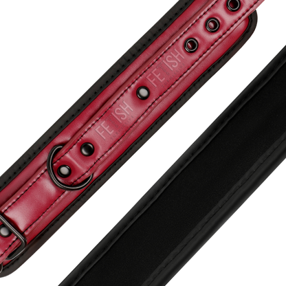 FETISH SUBMISSIVE DARK ROOM - MANETTE ALLA CAVIGLIA VEGAN IN PELLE CON FODERA IN NEOPRENE - FETISH SUBMISSIVE DARK ROOM | Lingerie Harness Boutique