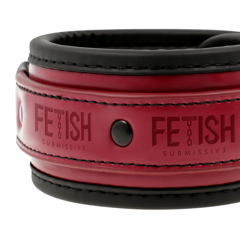 FETISH SUBMISSIVE DARK ROOM - MANETTE ALLA CAVIGLIA VEGAN IN PELLE CON FODERA IN NEOPRENE - FETISH SUBMISSIVE DARK ROOM | Lingerie Harness Boutique