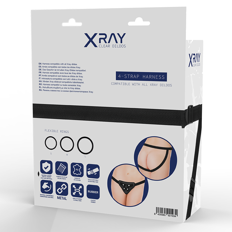 X RAY - IMBRAGATURA CON ANELLI IN SILICONE - X RAY | Lingerie Harness Boutique