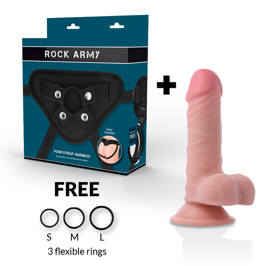 ROCKARMY - IMBRACATURA + PANZER A DOPPIA DENSIT 17 CM -O- 4.46 CM - ROCK ARMY | Lingerie Harness Boutique