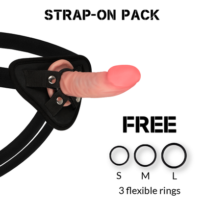ROCKARMY - IMBRACATURA + DILDO REALISTICO TIGRE A DOPPIA DENSIT 14 CM -O- 4.46 CM - ROCK ARMY | Lingerie Harness Boutique