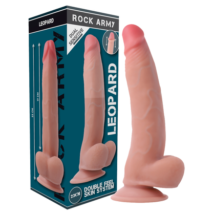 ROCKARMY - IMBRACATURA + LEOPARD A DOPPIA DENSIT 23 CM -O- 4.77 CM - ROCK ARMY | Lingerie Harness Boutique