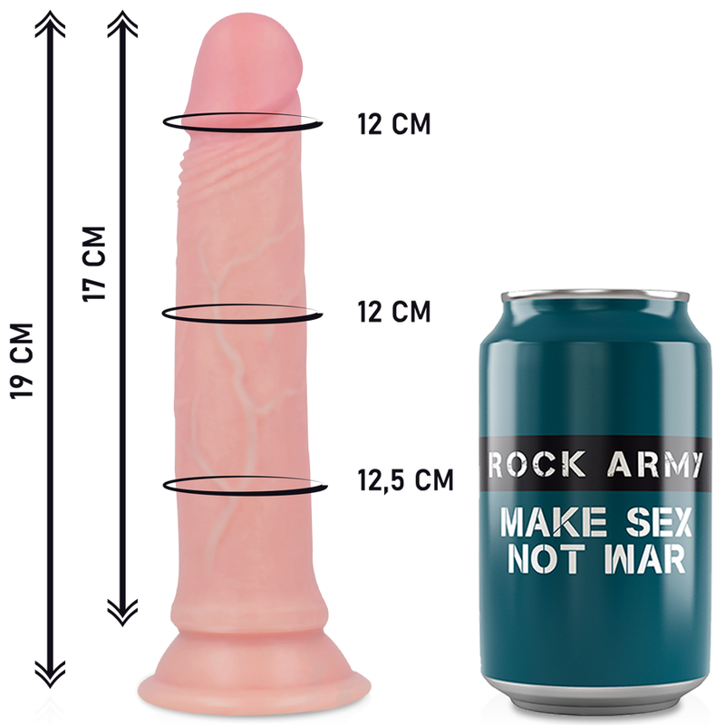 ROCKARMY - IMBRACATURA + DILDO IN SILICONE LIQUIDO PREMIUM AVENGER 19 CM -O- 3.98 CM - ROCK ARMY | Lingerie Harness Boutique