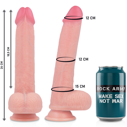 ROCKARMY - ARN S + DILDO IN SILICONE LIQUIDO PREMIUM KINGCOBRA 24 CM -O- 4.77 CM - ROCK ARMY | Lingerie Harness Boutique