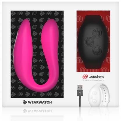 WEARWATCH - VIBRATORE WATCHME DOPPIA TECNOLOGIA FUCSIA/AZABACHE - WEARWATCH | Lingerie Harness Boutique
