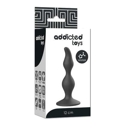 ADDICTED TOYS - 12CM BLACK ANAL SEX PLUG