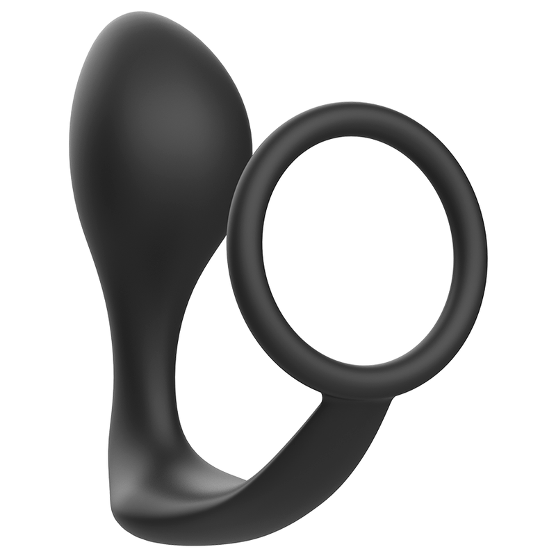 ADDICTED TOYS - BLACK SILICONE RING BUTT PLUG