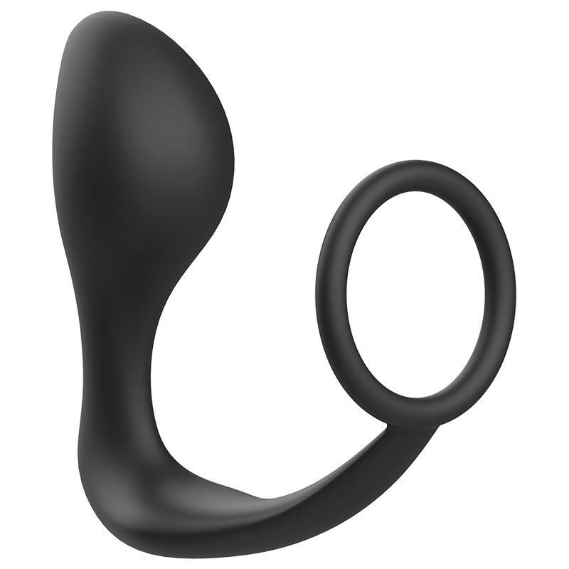 ADDICTED TOYS - BLACK SILICONE RING BUTT PLUG