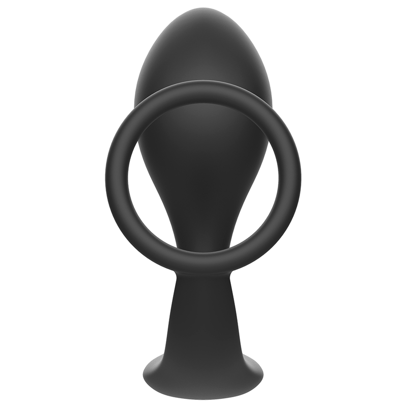 ADDICTED TOYS - BLACK SILICONE RING BUTT PLUG