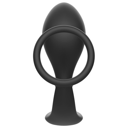 ADDICTED TOYS - BLACK SILICONE RING BUTT PLUG