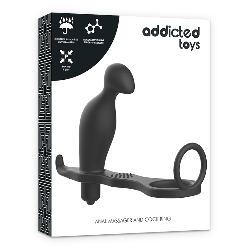 ADDICTED TOYS - PLUG ANALE CON ANELLO IN SILICONE NERO 12 CM - ADDICTED TOYS | Lingerie Harness Boutique