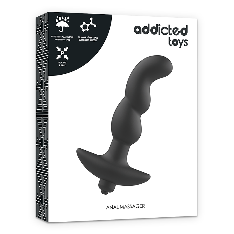 ADDICTED TOYS - MASSAGGIATORE ANALE CON VIBRAZIONE NERA MODELLO 2 - ADDICTED TOYS | Lingerie Harness Boutique