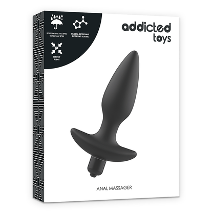 ADDICTED TOYS - MASSAGER PLUG ANALE CON VIBRAZIONE NERA - ADDICTED TOYS | Lingerie Harness Boutique