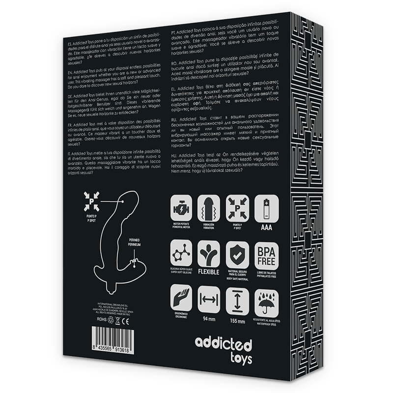 ADDICTED TOYS - STIMOLATORE ANALE PROSTATA REALISTICO IN SILICONE P-SPOT VIBE - ADDICTED TOYS | Lingerie Harness Boutique