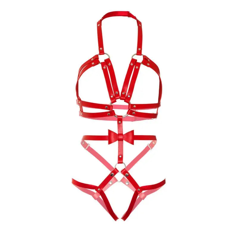 leg avenue - kink - imbracatura con o-ring con borchie teddy Leg Avenue Lingerie Harness Boutique