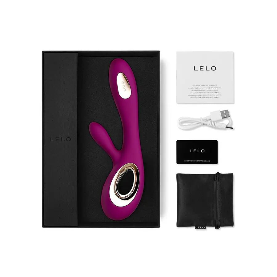 lelo - soraya vibratore wave rabbit deep rose Lelo Lingerie Harness Boutique